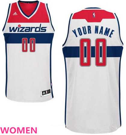 Women%27s Customized Washington Wizards White Swingman Adidas Swingman Home Basketball Jersey->customized ncaa jersey->Custom Jersey